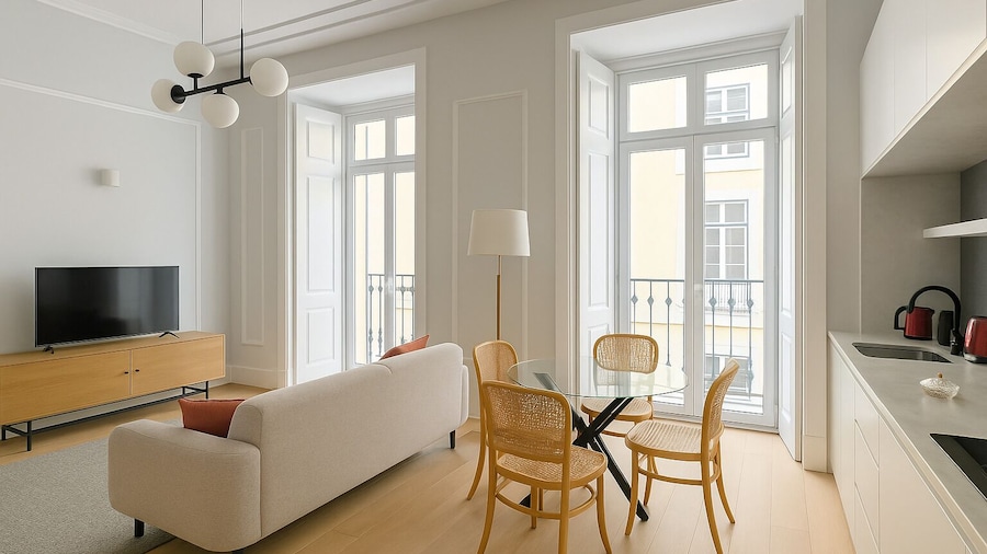 2bed flat with Balcony in Central Lisbon