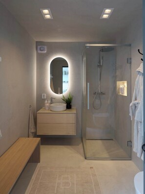 Shower, hair dryer