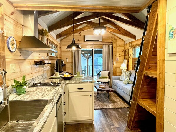 Microwave, oven, stovetop, dishwasher