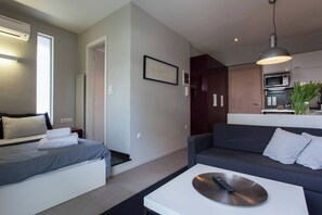 TV, fireplace, offices - #AH32 Grey studio Sum (Athens)