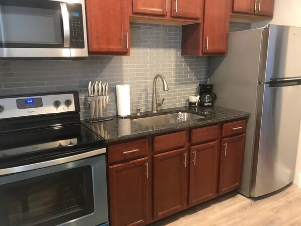 Microwave, oven, stovetop, dishwasher