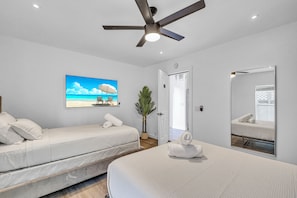 Iron/ironing board, travel crib, free WiFi, bed sheets