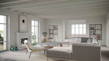 Tv, eldstad och tv-spel