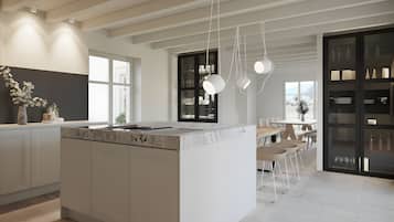 Kylskåp, mikrovågsugn, ugn och spishäll