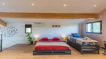 3 chambres, fer et planche Ă  repasser, Wi-Fi, draps fournis