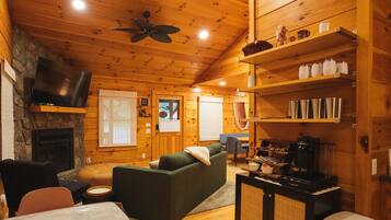 TV connectée, cheminée, jeux vidéo, chaßne hi-fi