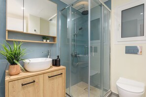 Apartment, 2 Bedrooms, Kitchen, City View | Bathroom | Shower, free toiletries, hair dryer, towels - Penelope's Charming 2-BR Apt in Athens (Athens)