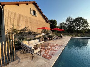 Piscine extérieure, piscine chauffée