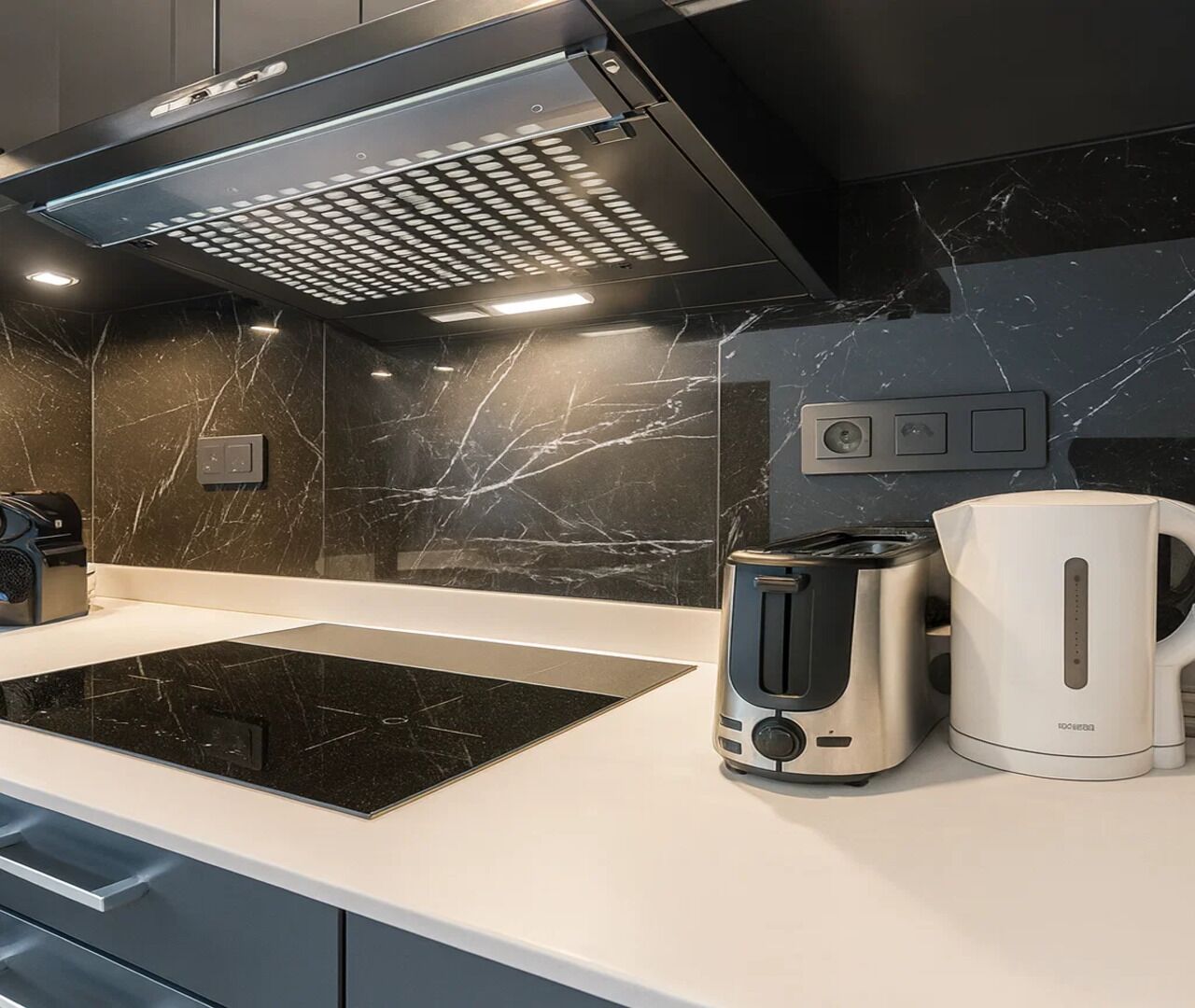 Superior Apartment, Garden View | Private kitchen | Espresso maker, electric kettle, toaster, freezer