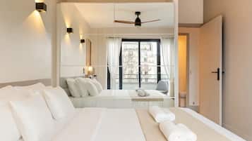 Superior Apartment, Garden View | Iron/ironing board, travel cot, free WiFi, bed sheets