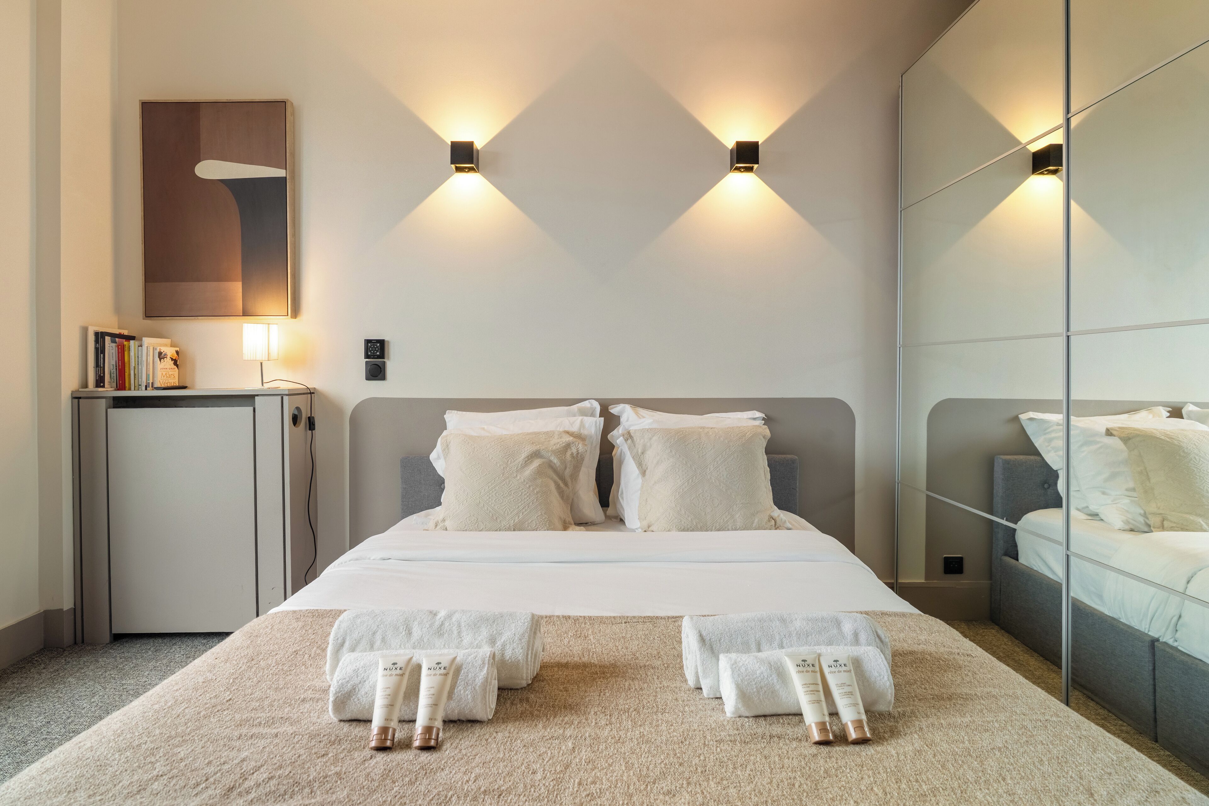 Iron/ironing board, travel crib, free WiFi, bed sheets