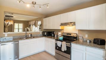 Microwave, oven, stovetop, dishwasher