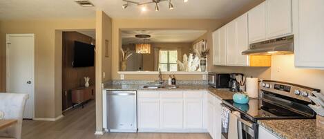 Microwave, oven, stovetop, dishwasher