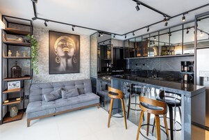 Apartamento conforto | Área de estar | TV