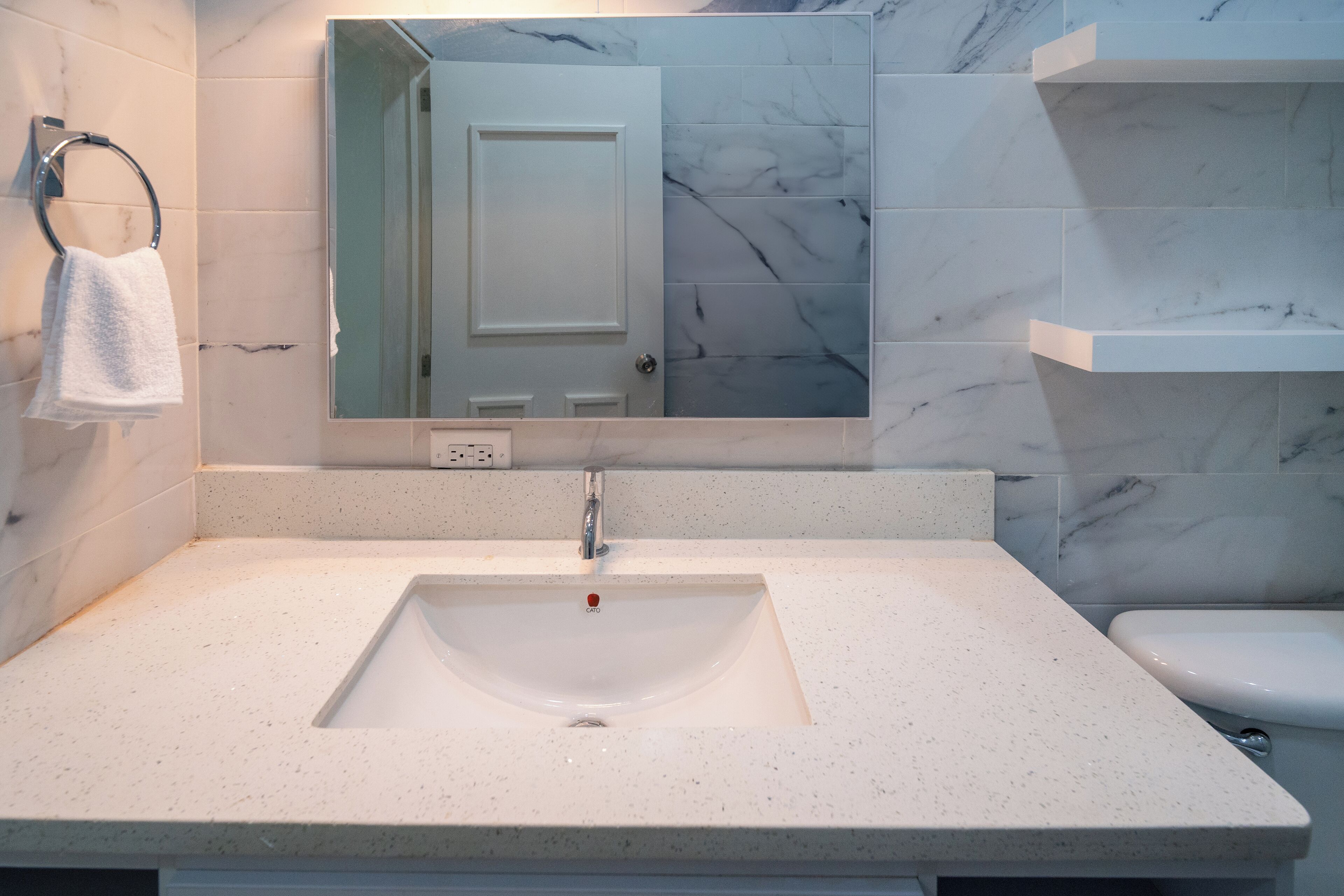 Towels, soap, toilet paper