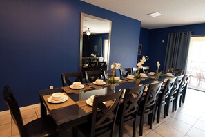 Dining - 9BR Home w/ Private Pool, Game Room, & Free Resort Access (Kissimmee)