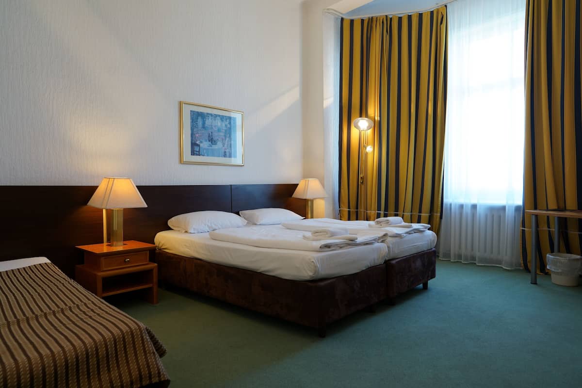 Economy Triple Room | Meja, seterika/papan seterika, Wi-fi percuma, cadar katil