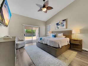 3 bedrooms, individually decorated, individually furnished, bed sheets