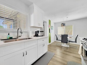 House, Multiple Beds, Hot Tub, Garden View | Private kitchen | Coffee/tea maker