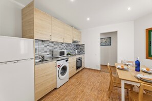 Microwave, stovetop, coffee/tea maker, toaster