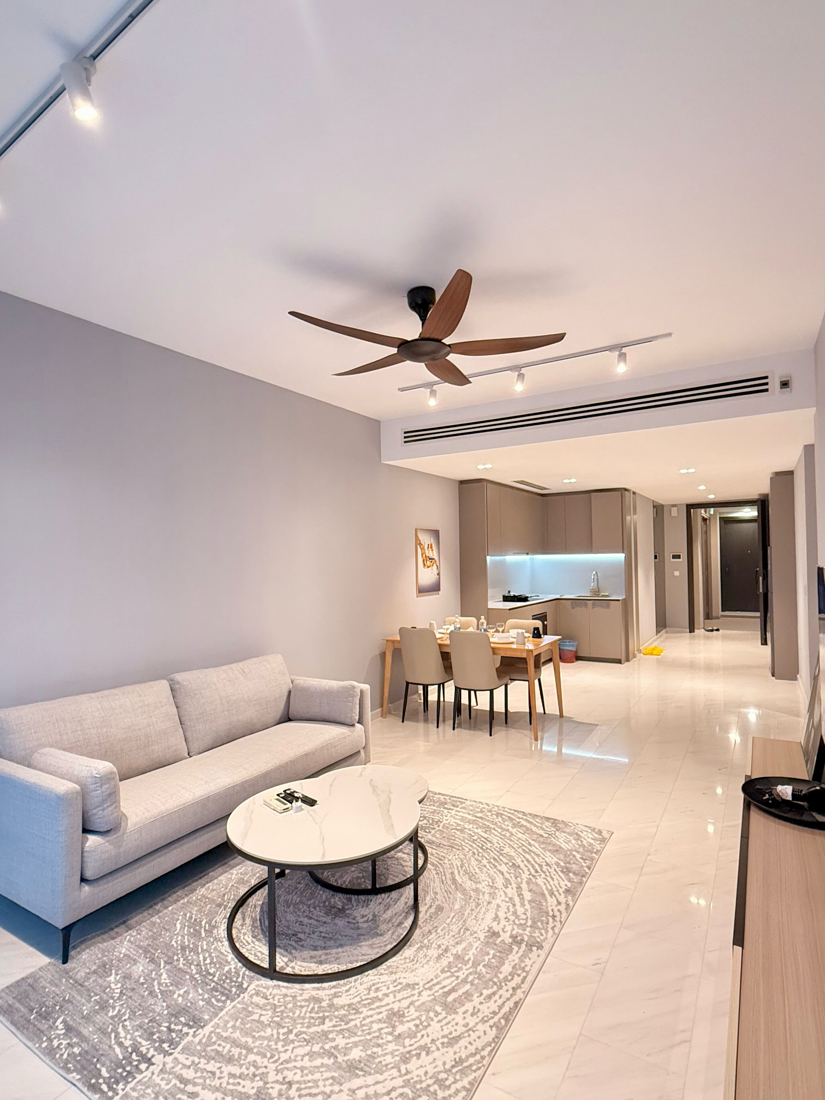 Junior Apartment, Golf View | Living area | 55-inch Smart TV with digital channels