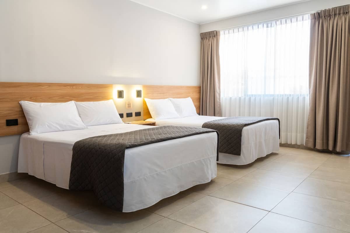 Habitación Deluxe con 2 camas individuales | Caja de seguridad en la habitación y escritorio