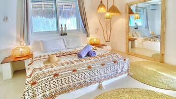 4 chambres, coffres-forts dans les chambres, bureau