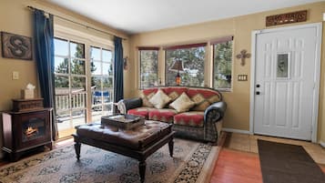 Flat-screen TV, DVD player