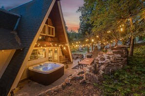 Terrace/patio - The A-Frame on Toku: Gameroom/HotTub/Firepit/BassLake (North Fork)