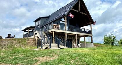 A unique modern farmhouse nestled on 67 rolling acres w/stunning views.