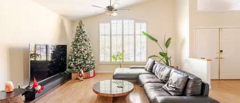 Smart TV, fireplace