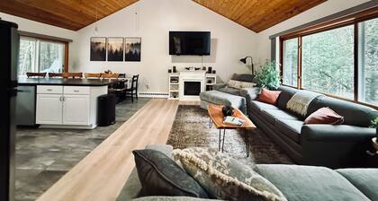 Peaceful cabin hideaway with fire pit & hot tub only 3 blocks from Walloon Lake