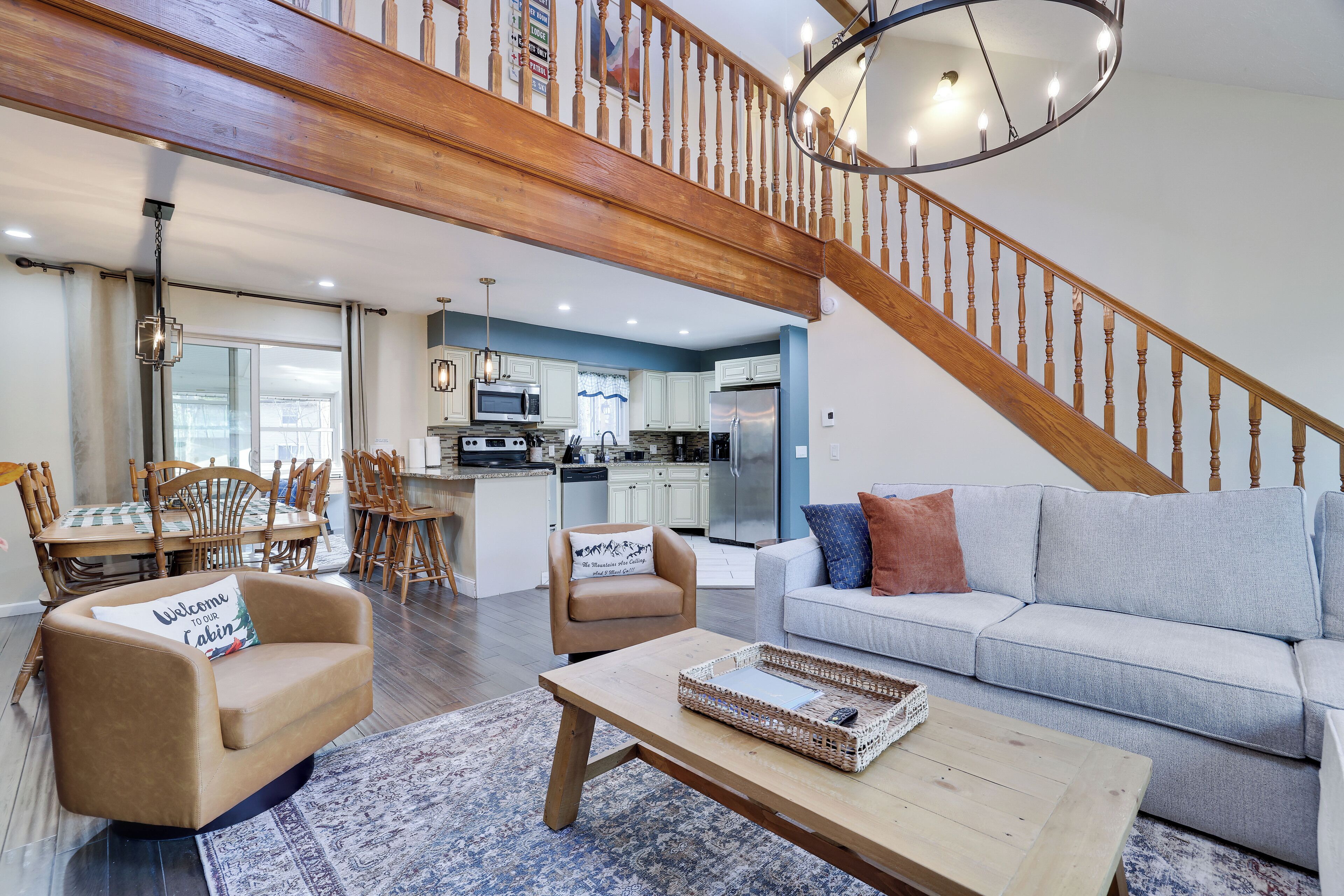 Smart TV, fireplace, video games, books