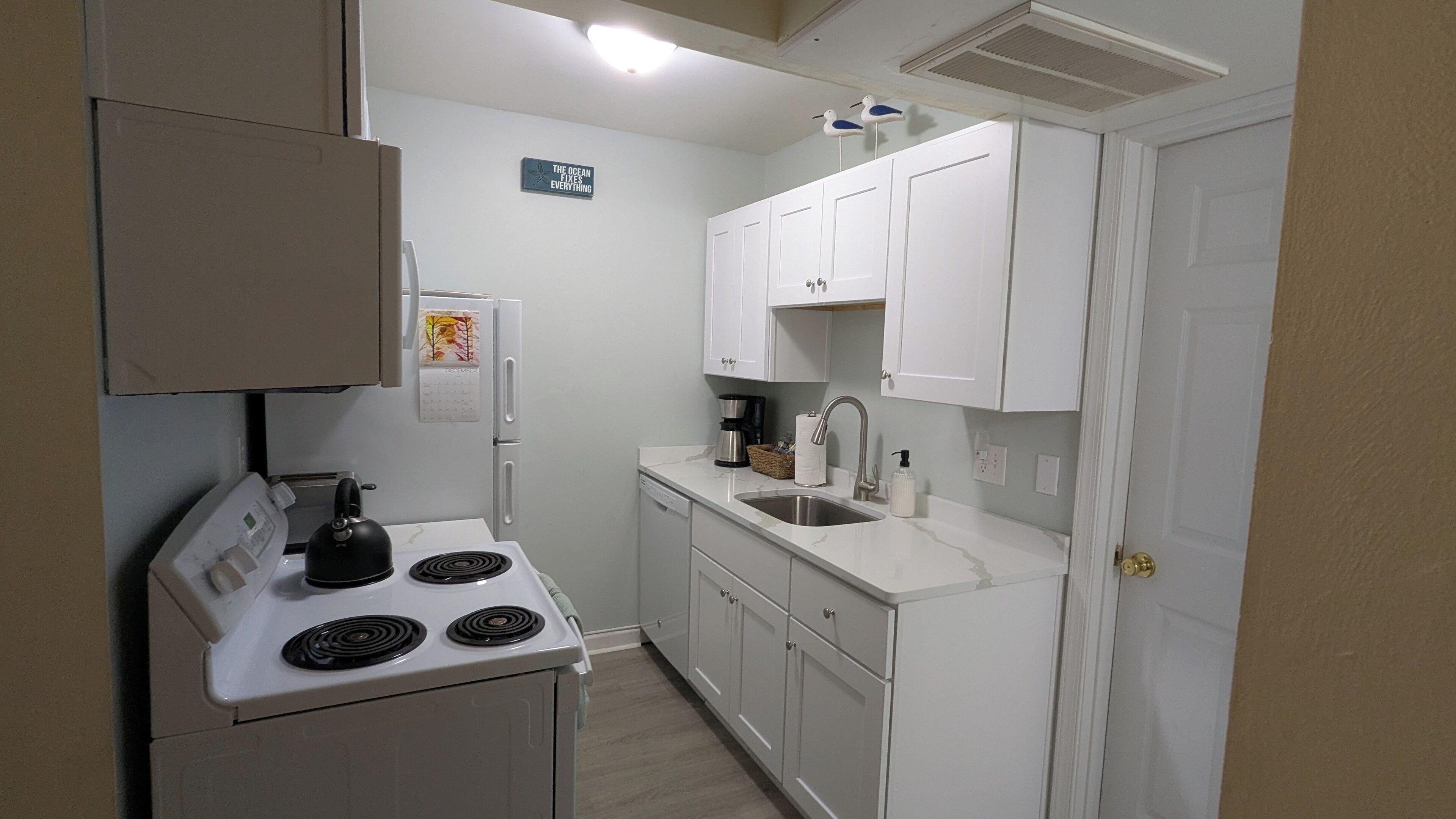 Microwave, oven, stovetop, dishwasher