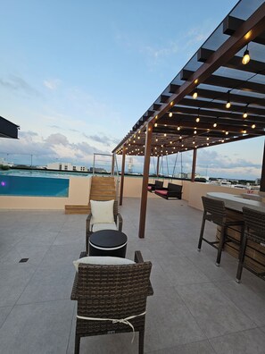 Outdoor dining - Beach shelter. (Playa del Carmen)