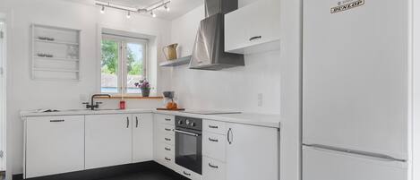 Fridge, oven, stovetop, dishwasher