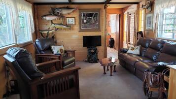 TV, DVD player, books