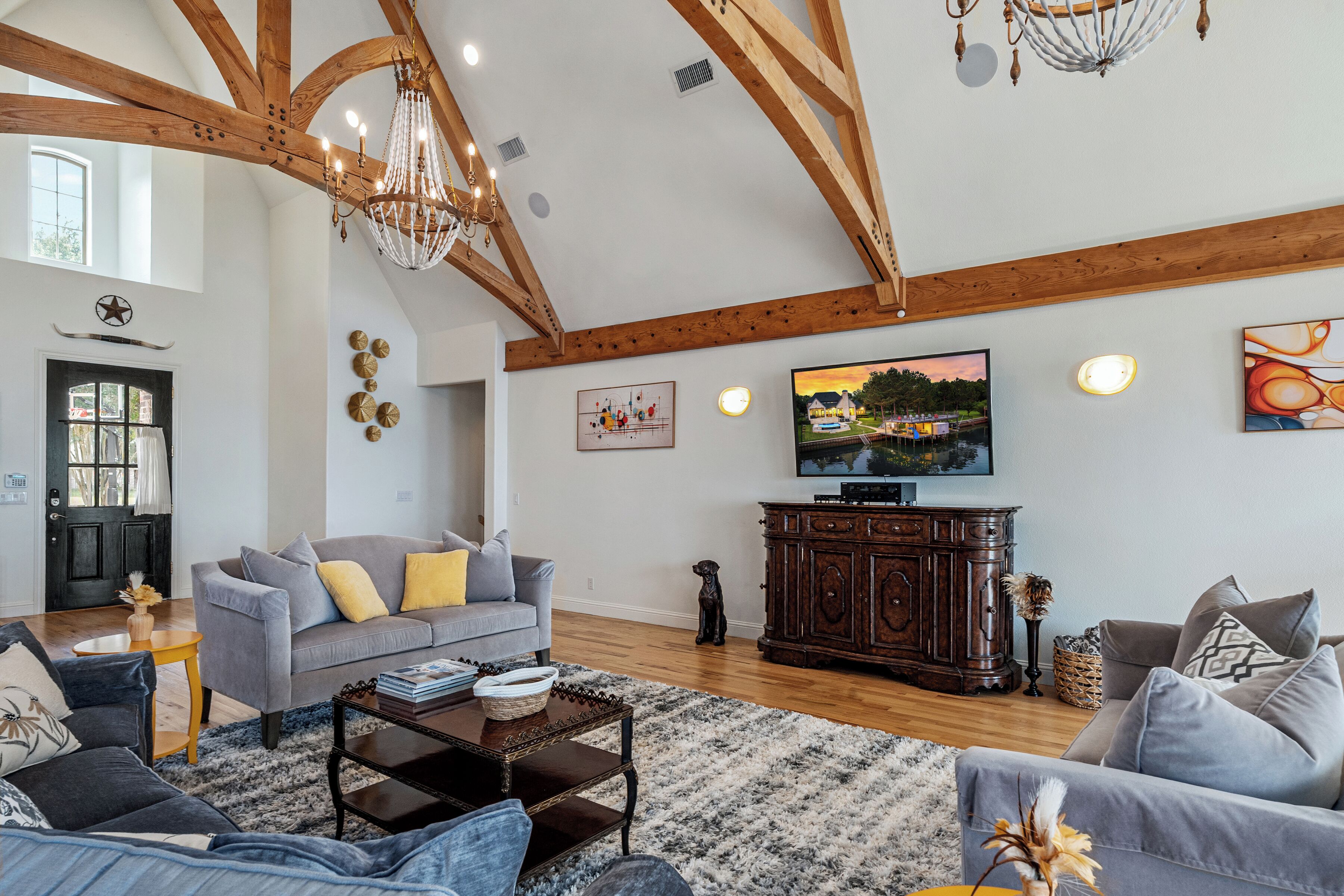 Lakefront Retreat Sleeps 20 Infinity Pool Hot Tub Dock Kayaks Near Dallas - Log Cabin, TX