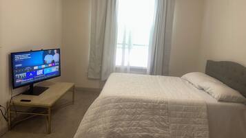 1 bedroom, iron/ironing board, bed sheets