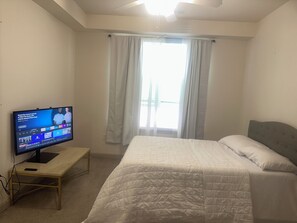 1 bedroom, iron/ironing board, bed sheets