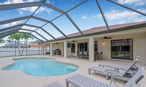 A heated pool