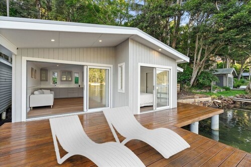 Waterfront Boathouse Stay with Open Deck and Views