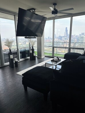 TV connectée, cheminée