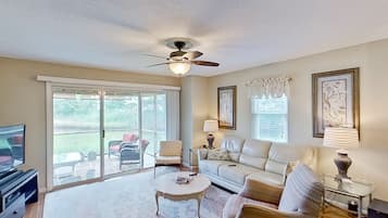 TV, fireplace, DVD player