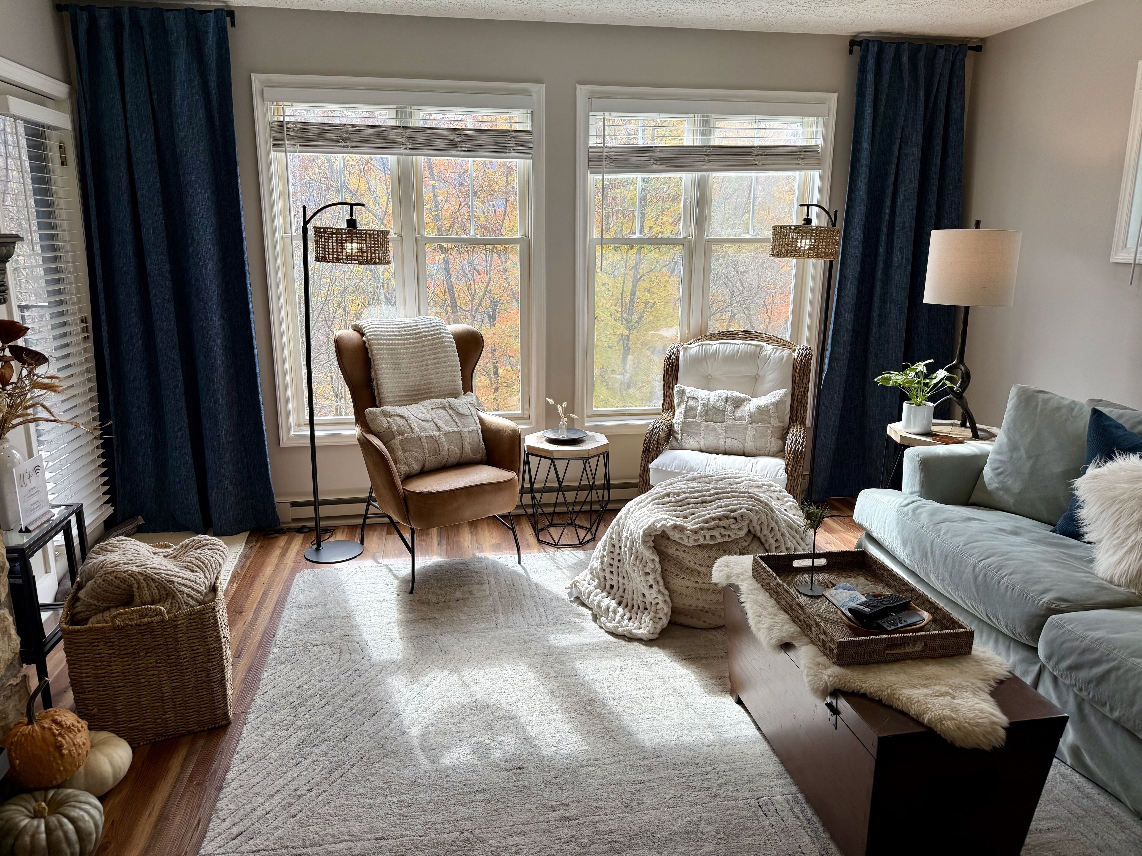 Televisie en een open haard