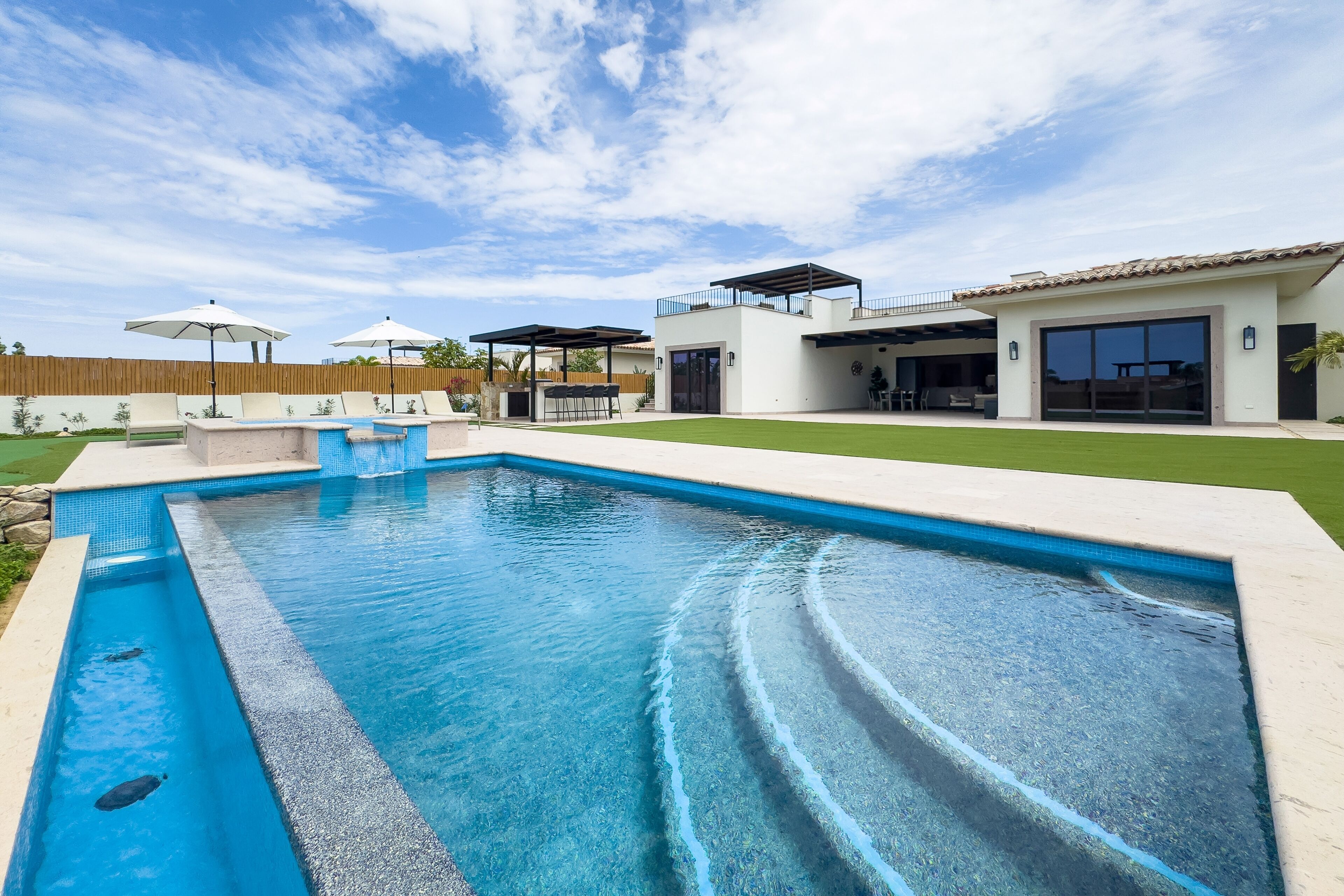 Una piscina riscaldata