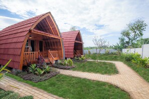 Bungalow, Gartenblick | Blick auf den Garten