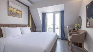 Executive kamer, 1 twee- of 2 eenpersoonsbedden, niet-roken, uitzicht op de stad | Luxe beddengoed, pillowtop-bedden, een kluis op de kamer, een bureau