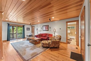 TV, fireplace - Wooded Escape in Tahoe Vista | Private Hot Tub (Tahoe Vista)