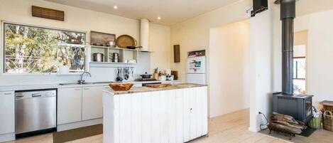 Fridge, oven, stovetop, dishwasher